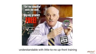 understandable with little-to-no up-front training
                                                     copyright 2012
 