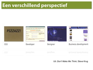 Een verschillend perspectiefUit: Don’tMake Me Think, SteveKrug