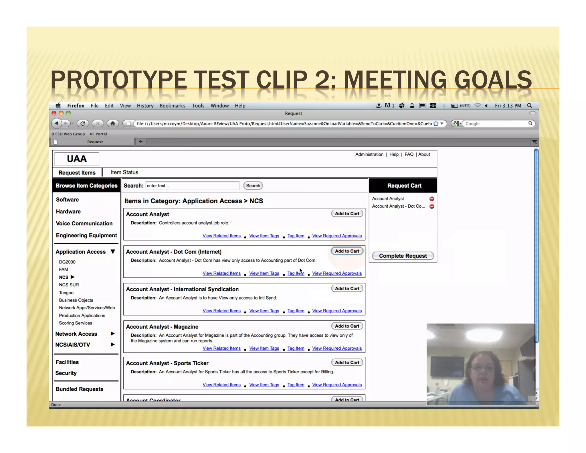 PROTOTYPE TEST CLIP 2: MEETING GOALS 
 