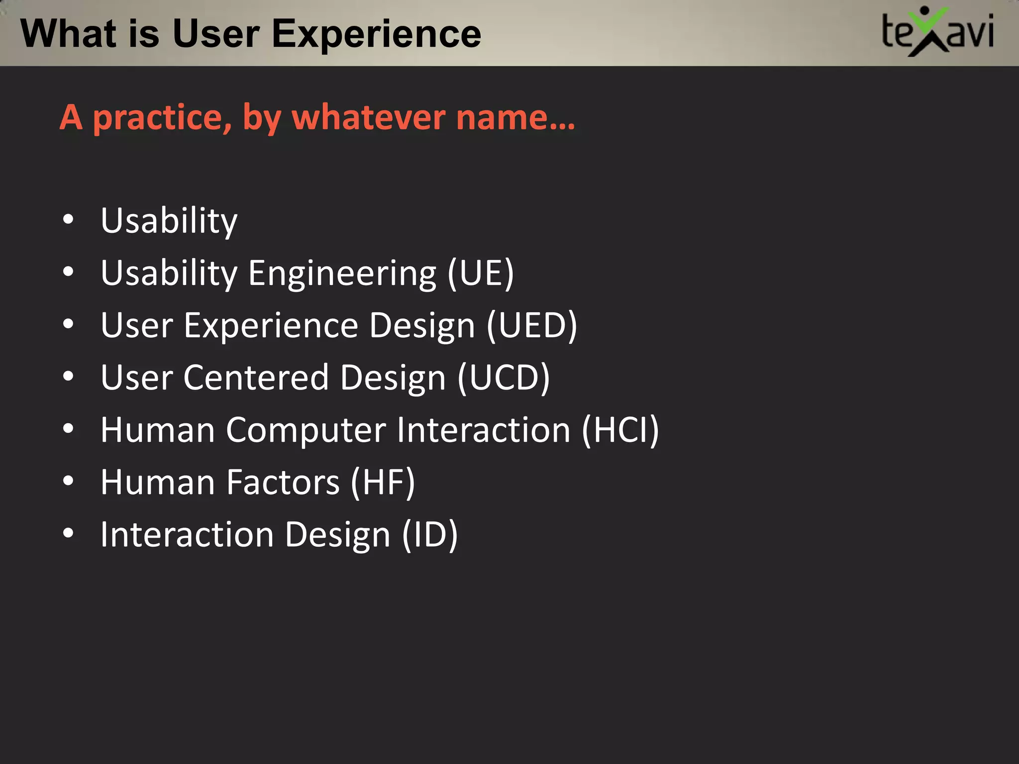 What is User Experience