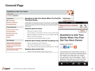 General Page




    © COPYRIGHT 2012 SAPIENT CORPORATION   23
 