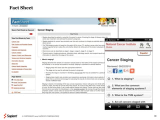 Fact Sheet




     © COPYRIGHT 2012 SAPIENT CORPORATION   30
 