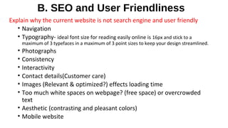 User friendliness of website | PPT