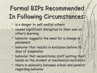 Beginning Functional Assessments and Behavior Intervention Plans | PPT