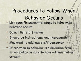 Beginning Functional Assessments and Behavior Intervention Plans | PPT