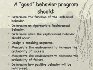 Beginning Functional Assessments and Behavior Intervention Plans | PPT