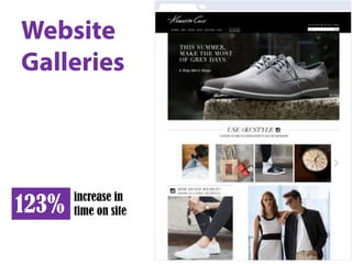 123% increase in
time on site
 