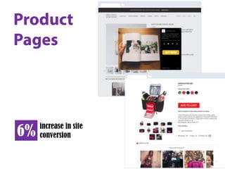 6% increase in site
conversion
 
