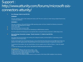 Oracle Connector by Attunity ArchitectureOracleSSISDBOCIOracle Client