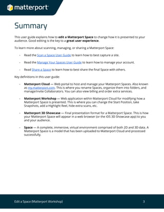 User guide edit a space | PDF