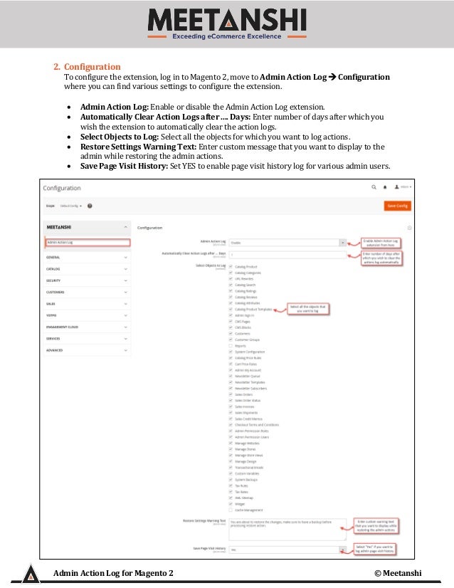 Magento 2 Admin Action Log | PDF