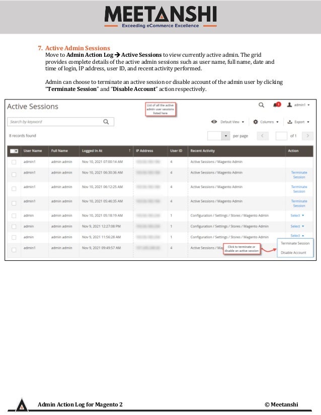 Magento 2 Admin Action Log | PDF