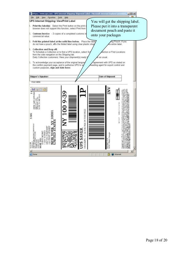 internet shipping labels