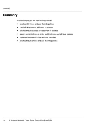User guide customizing an danalyzing, ANB, iBASE Intelligence | PDF