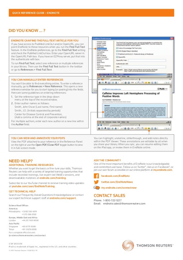 Userguide endnote