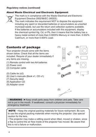 User guide for dukane 9000 series projectors