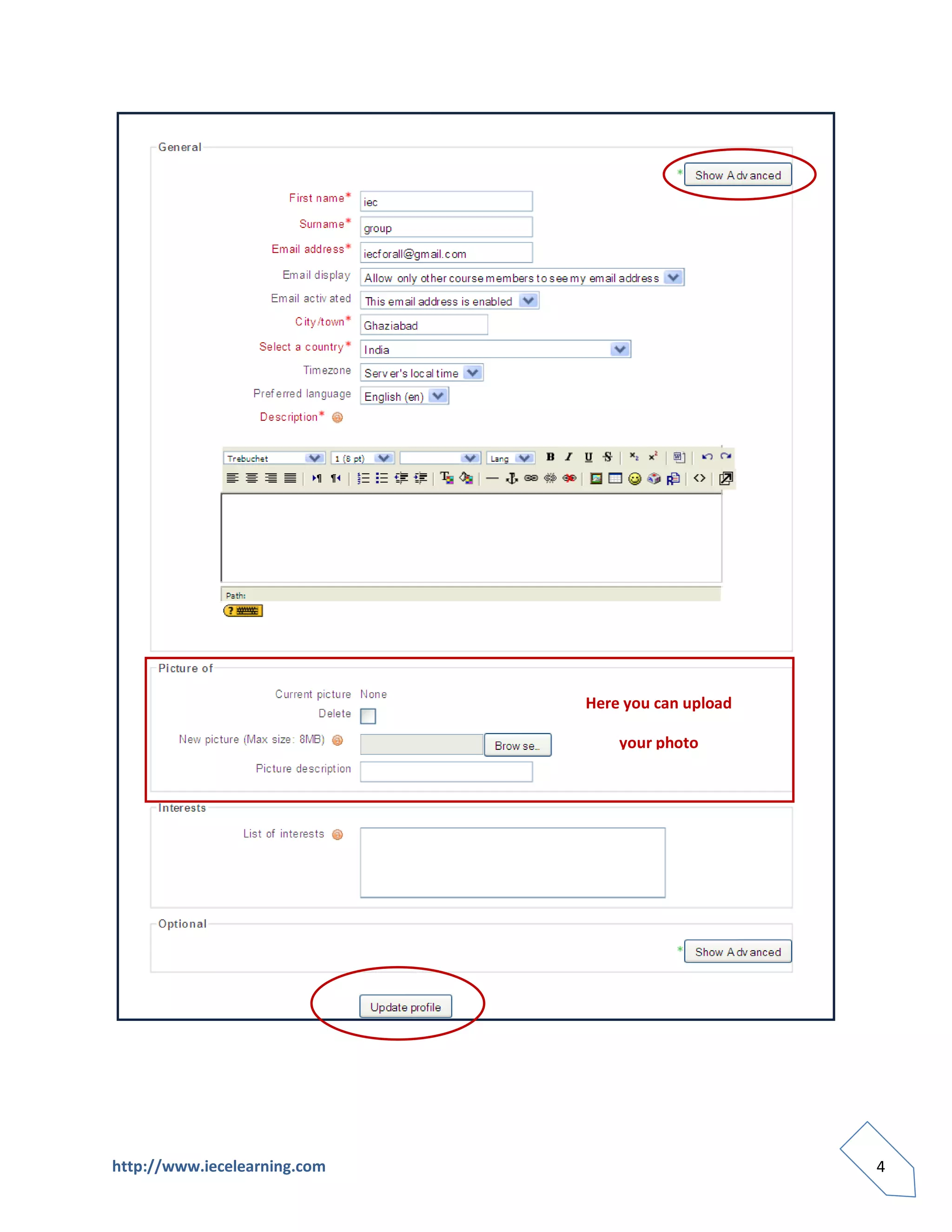 Here you can upload

                                  your photo




http://www.iecelearning.com                         4
 