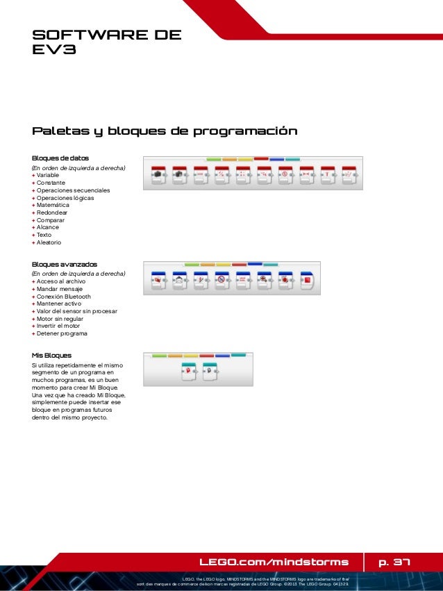 bloques de programacion de lego mindstorms ev3