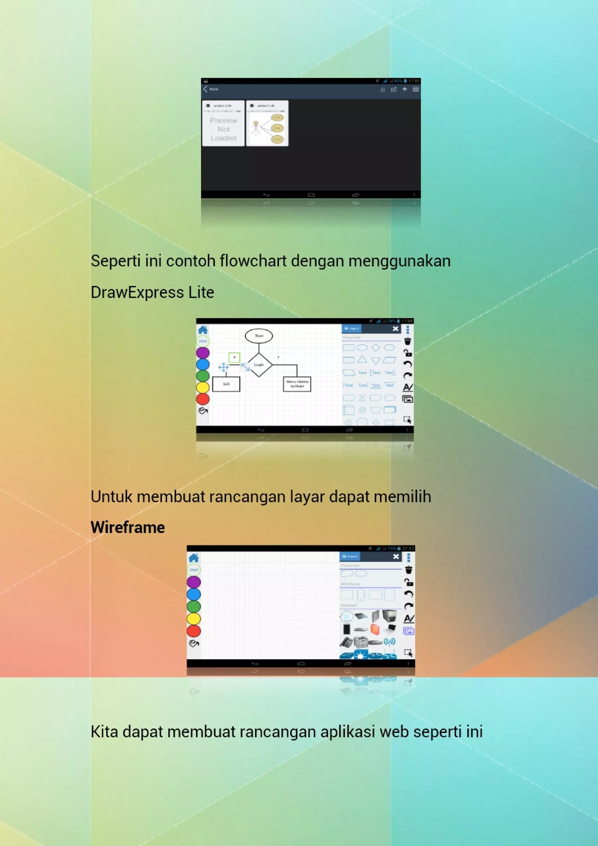 User guide membuat diagram dengan draw express lite