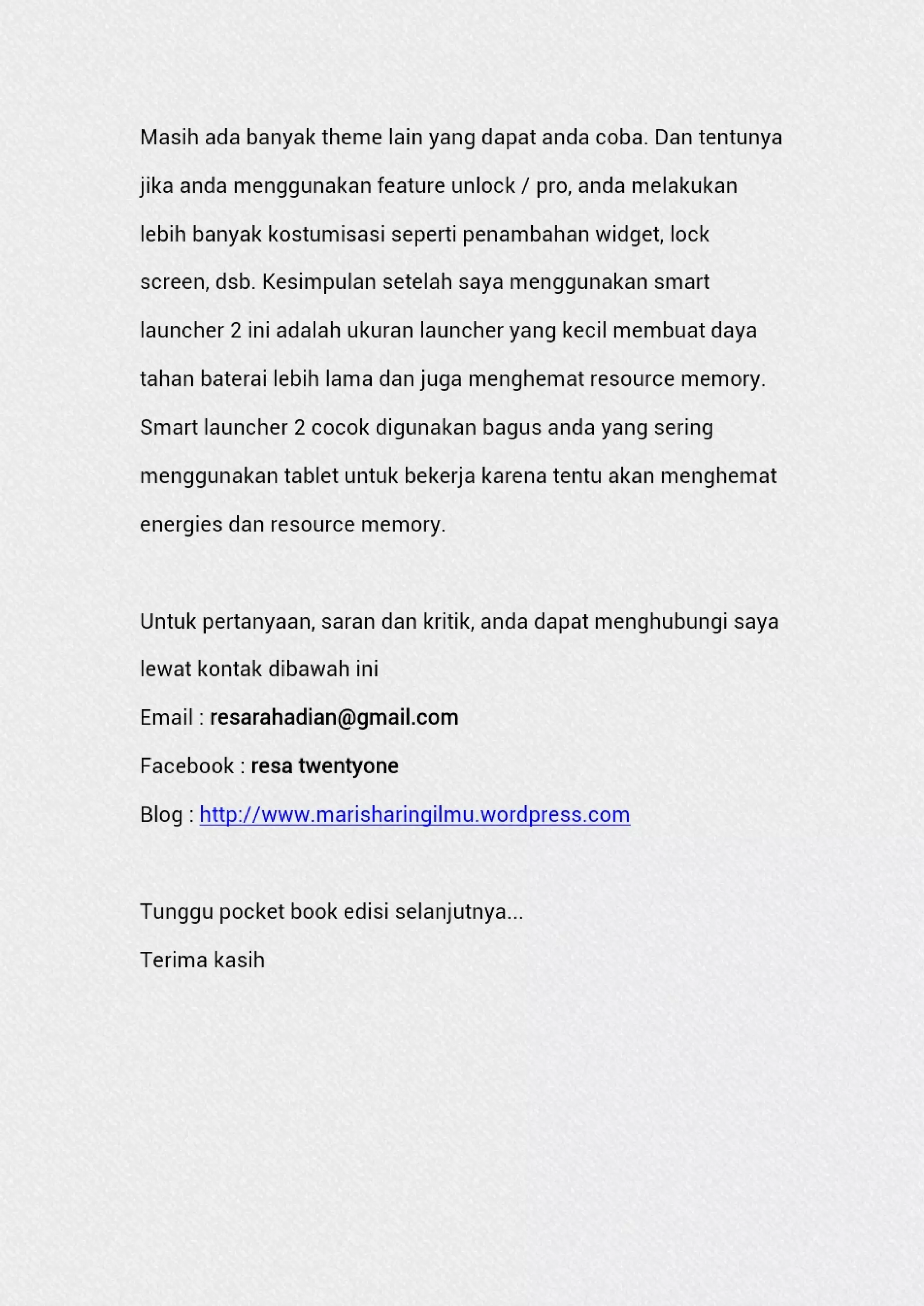 User guide smart launcher