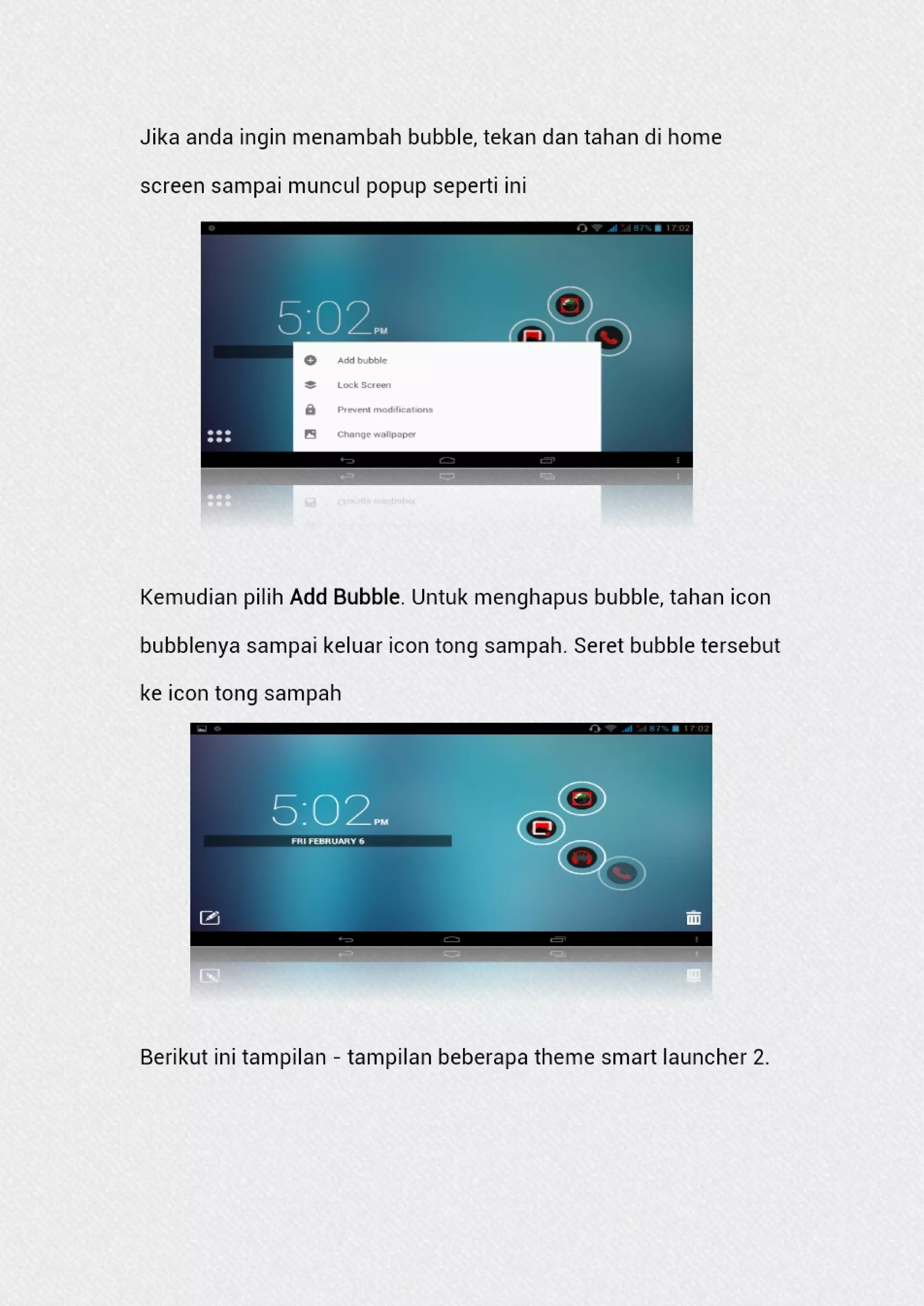 User guide smart launcher