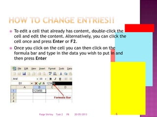 User guide to excel | PPTX