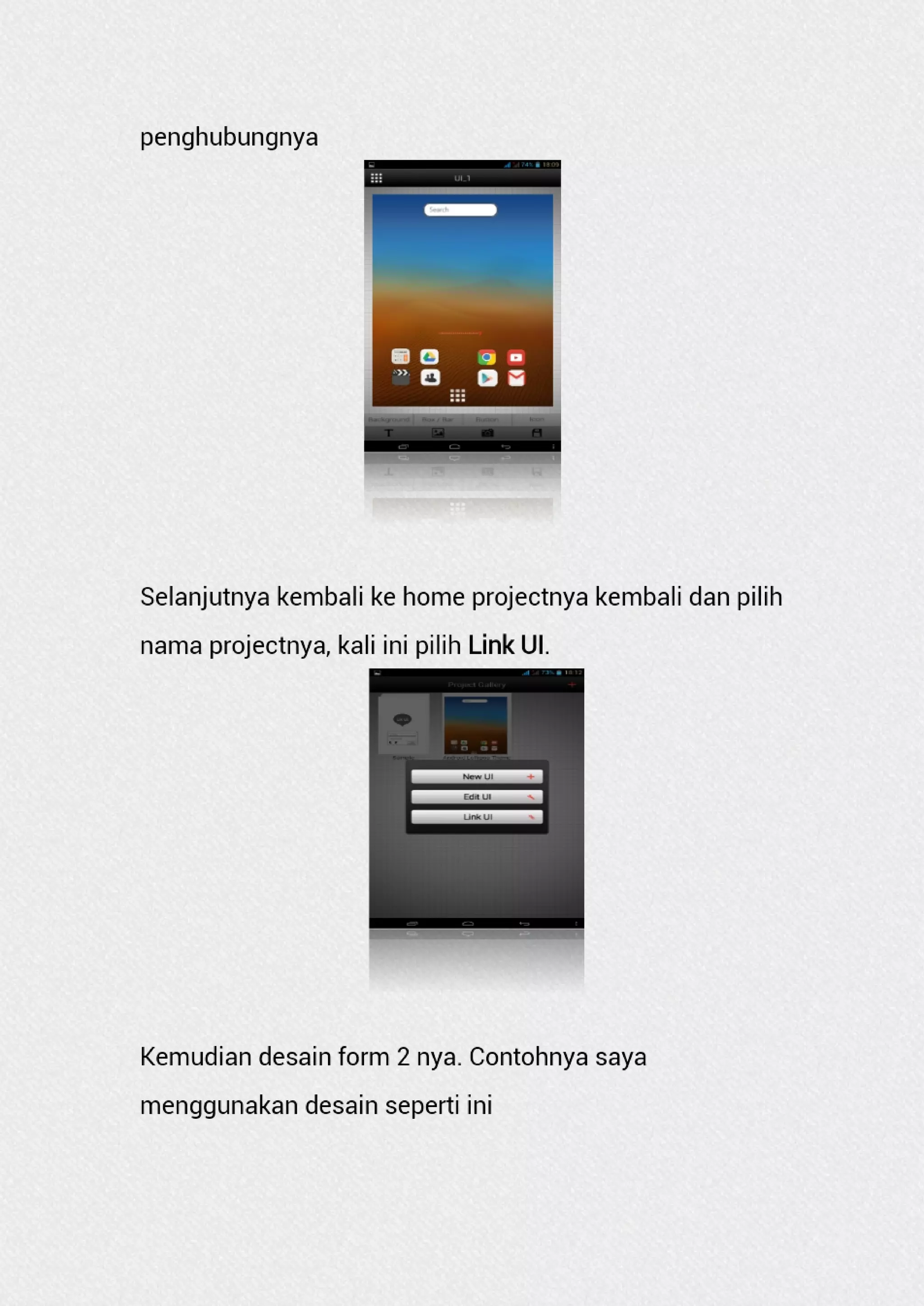 User guide ui ux mokup untuk desain user interface aplikasi android