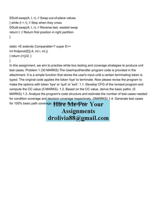 UserInputHandlerjava package midterm2023 import javautil.pdf