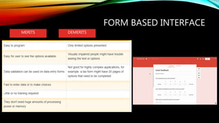 Types of User Interface | PPTX | Operating Systems | Computer Software ...