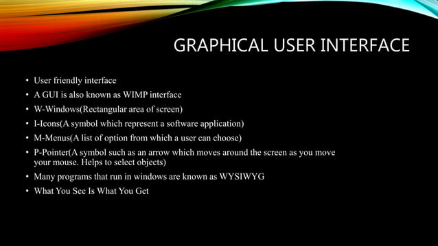Types of User Interface | PPTX