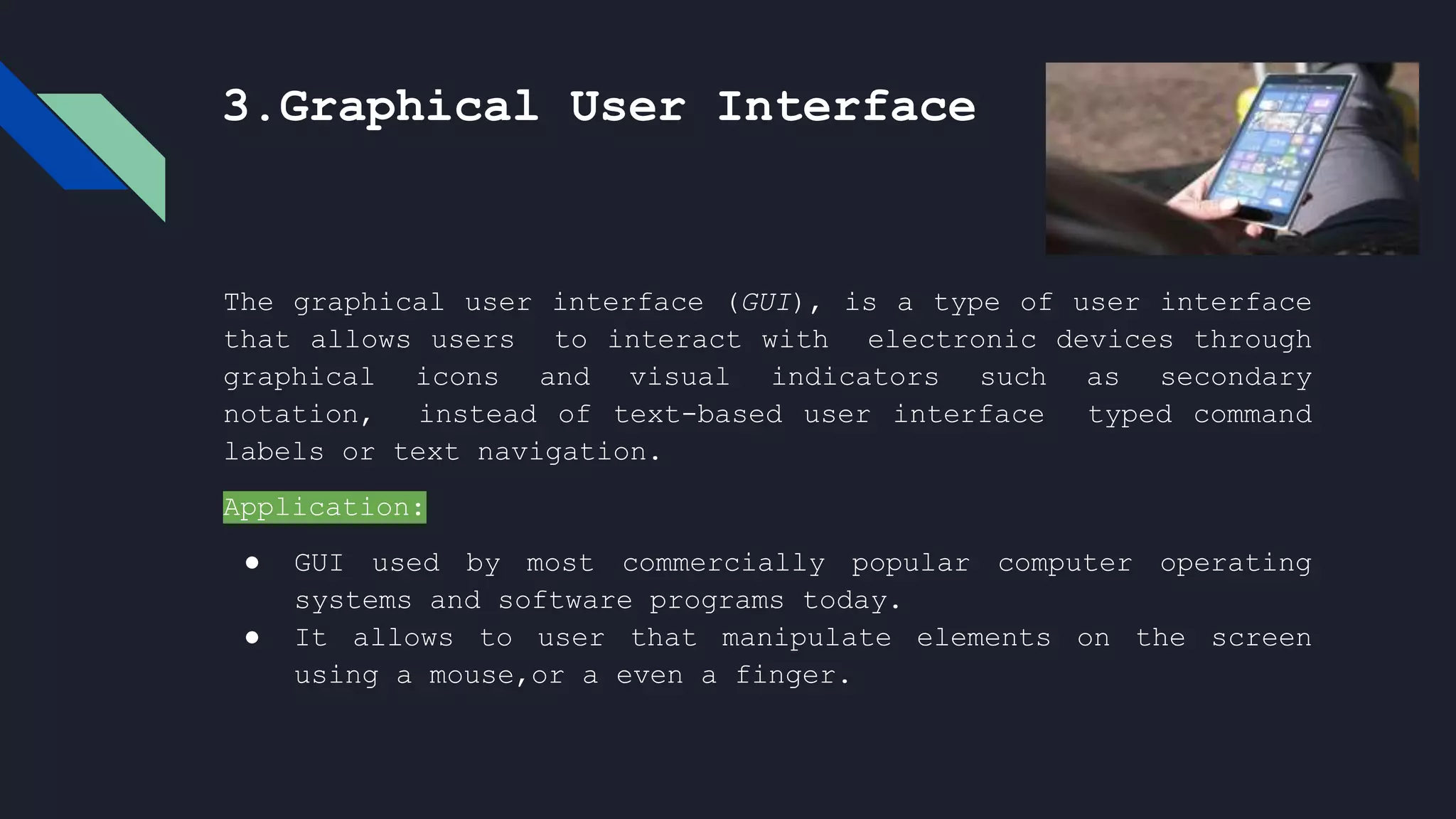 Types of User interface | PPTX | Operating Systems | Computer Software ...