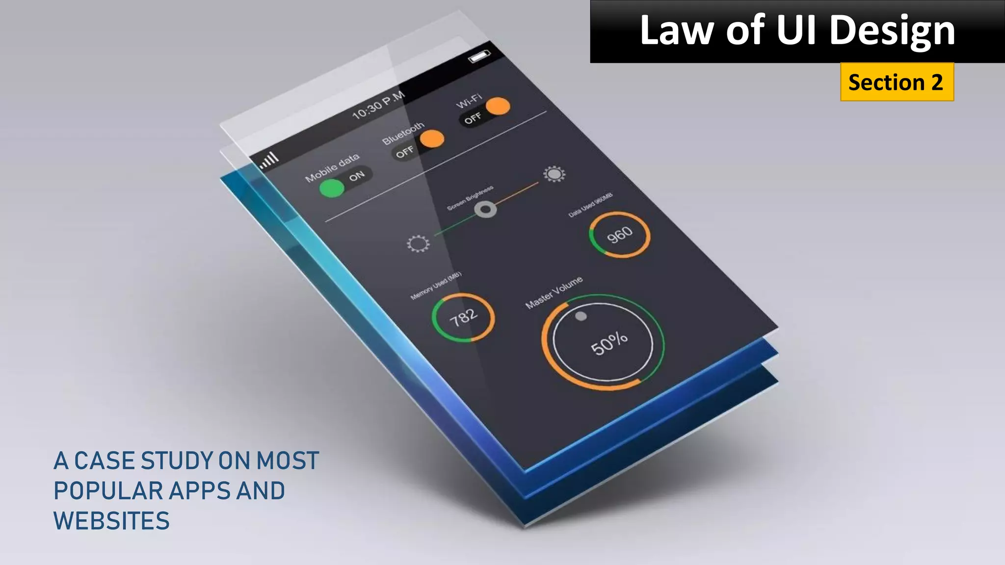 Law of UI Design
Section 2
A CASE STUDY ON MOST
POPULAR APPS AND
WEBSITES