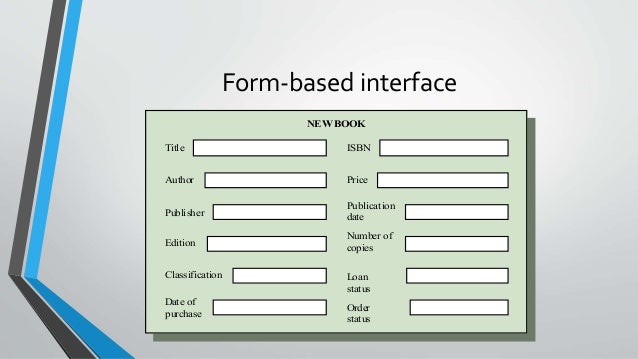 User interface design