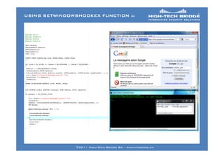 Userland Hooking in Windows | PDF