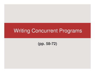 Writing Concurrent Programs

         (pp. 58-72)
 