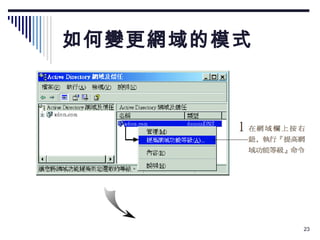 如何變更網域的模式 