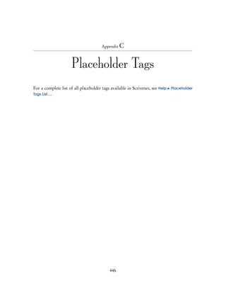 User manual Scrivener 2.1 for Mac