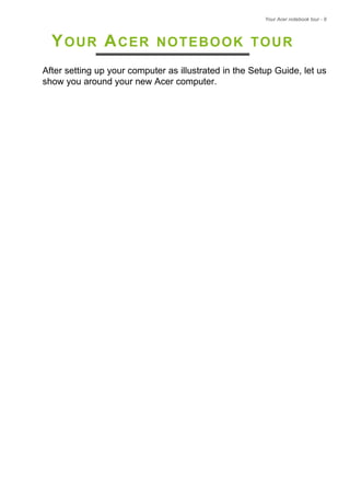 User manual acer notebook | PDF
