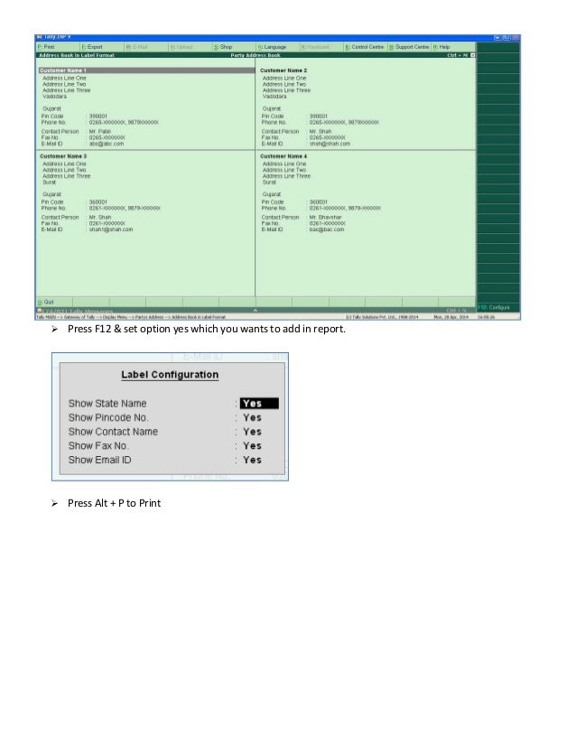Party S Address Book In Label Or Column Format English
