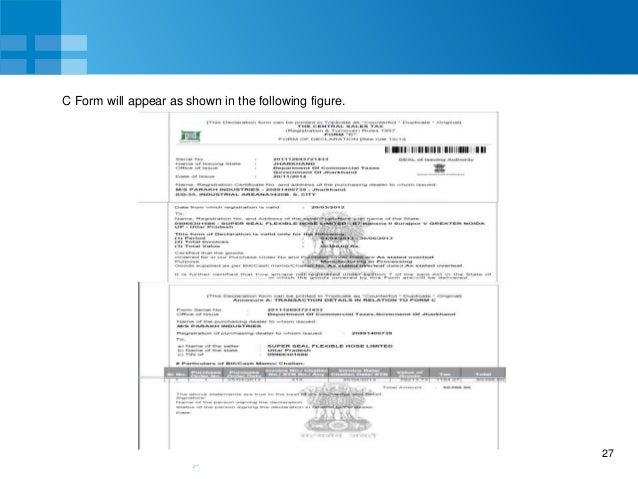 user manual for generation of c form c form