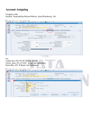 Oracle Master Item Creation Document | DOCX