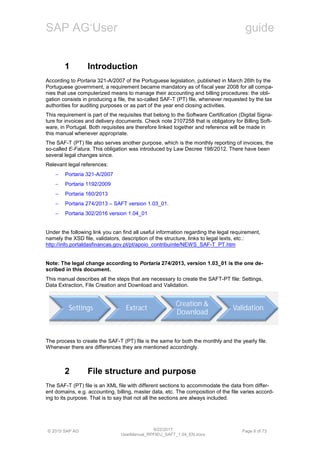 Sap User Guide.pdf User manual rpfieu_saft_1.04_en (1) | PDF