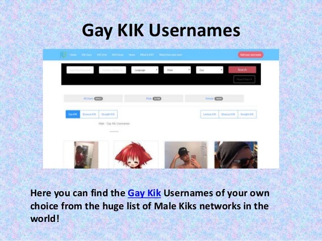 Gay Kik Gay Kik
