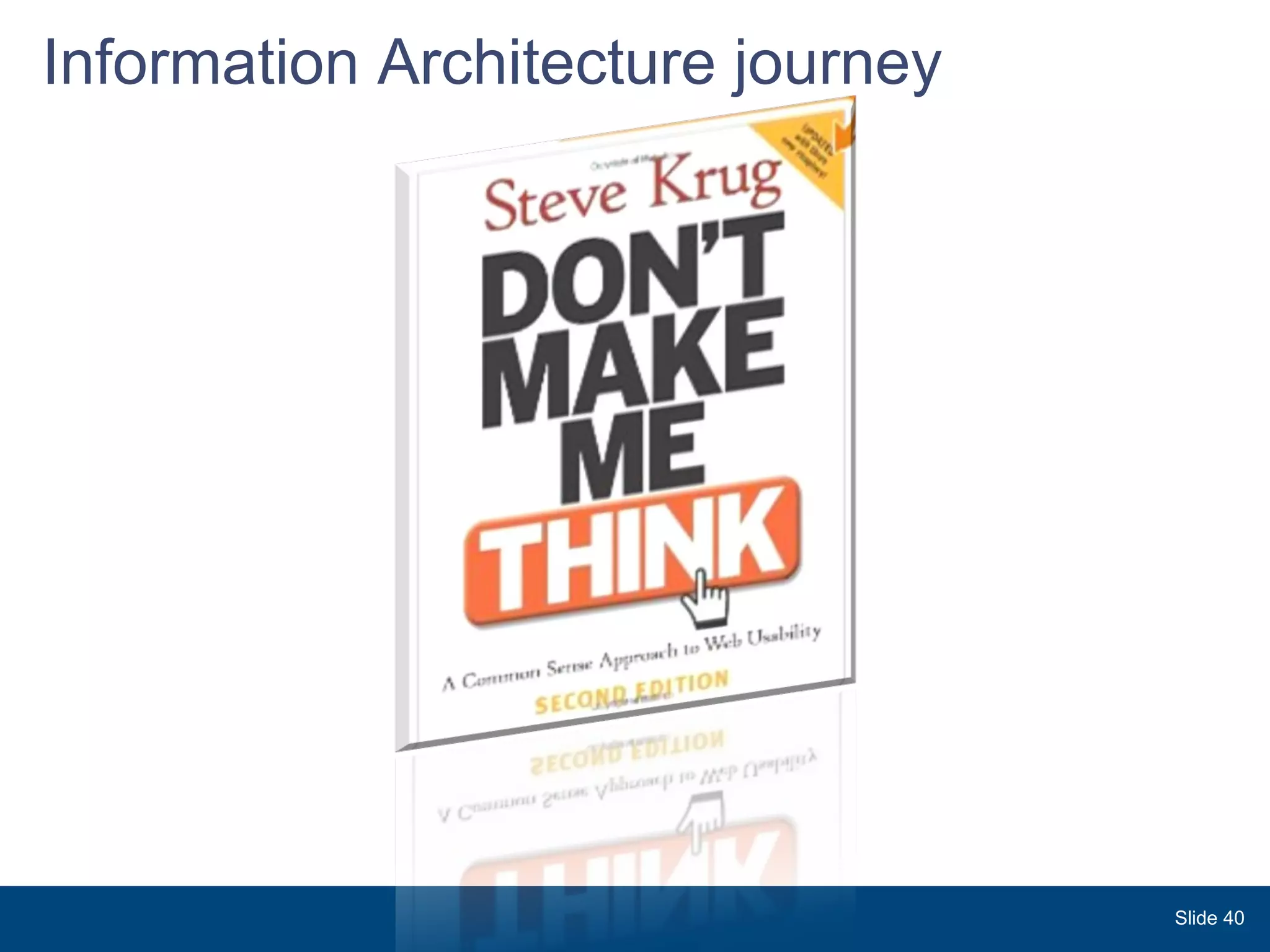 Information Architecture journey Slide  