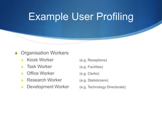User Profiling and Technology | PPTX