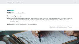 User research 101 - UXID - Indonesia | PPTX