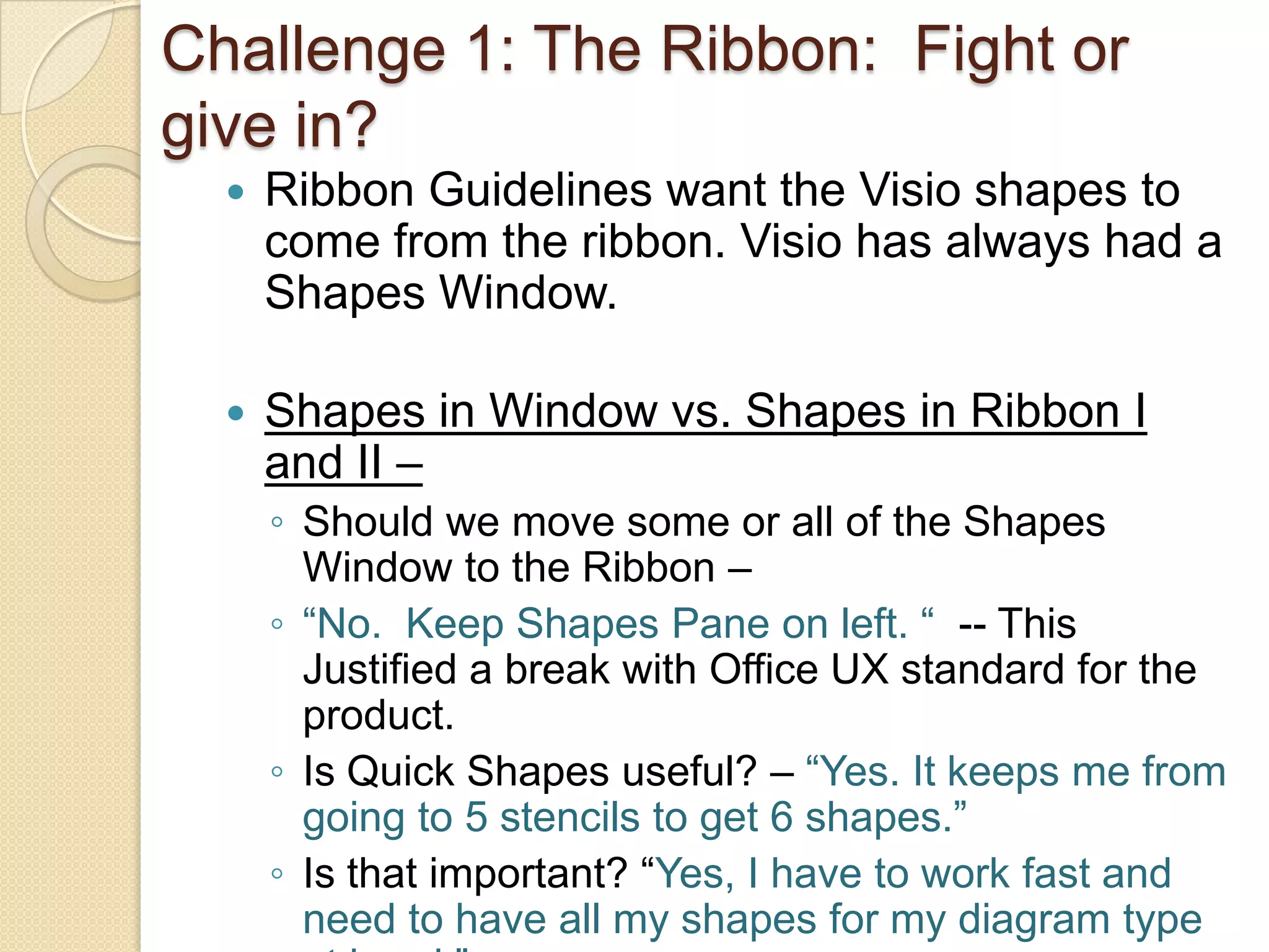 Strategic Thinking: What is the Product?Listening to customer feedback, I discovered:The “product” is not the software in a box.The product is every aspect of the company’s service, support and technology at every customer touch point.The Product is:The software applicationThe installation processThe trouble shooting and help supportThe “3rd” party drivers, plug-ins and compatible applications – “nobody cares that a 3rd party made the driver. The user sees the problem as being with Vista and the Microsoft brand.”The advertising expectations set by our PR.The experience of opening the box – bloody fingersThe competitor’s anti-product messagesThe customer’s past experience with other products by our company.Users perceive “the product” differently than product teams do. They don’t care how our company is organized, they only know that the software with our brand on the box isn’t working the way we promised. “User Experience” is a lot more than what you can study in a lab session.