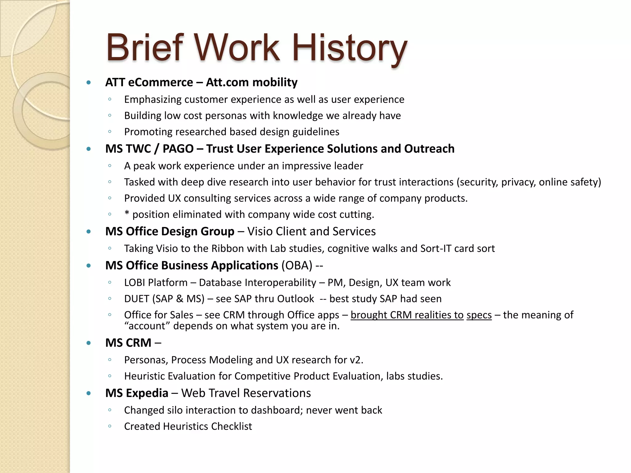 Technical Proficiencies: 