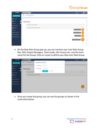 Orangescrum User Role Management Add-on User Manual | PDF