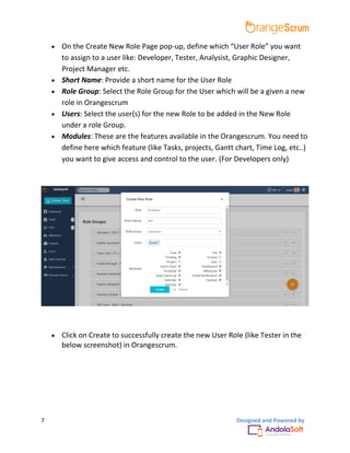 Orangescrum User Role Management Add-on User Manual | PDF